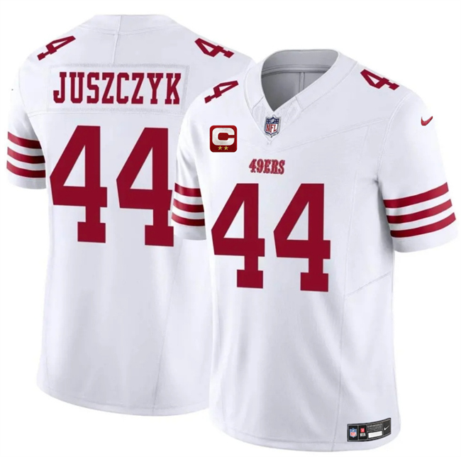 Men's White San Francisco 49ers #44 Kyle Juszczyk 2025 F.U.S.E. With 2-Star C Patch Vapor Untouchable Limited Stitched Football Jersey